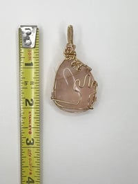 Image 3 of Rose Quartz With Gold Cactus