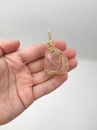 Image 2 of Rose Quartz With Gold Cactus