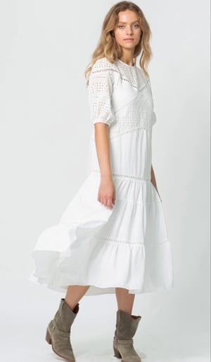 Image of Tomorrow Utopia Maxi Dress. White. By Three of Something