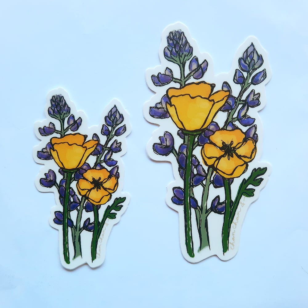 Image of Poppy & Lupine Sticker