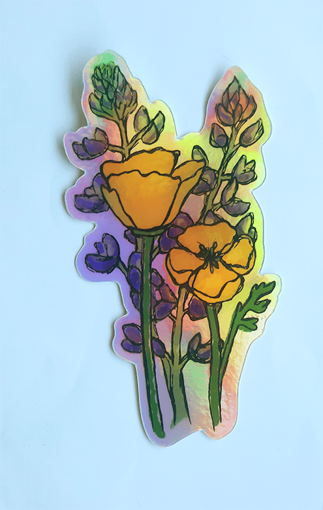 Image of Poppy & Lupine Sticker