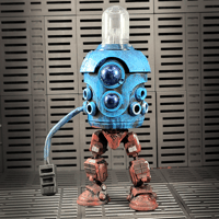Image 1 of Clunker Figure - Blue with Red Legs