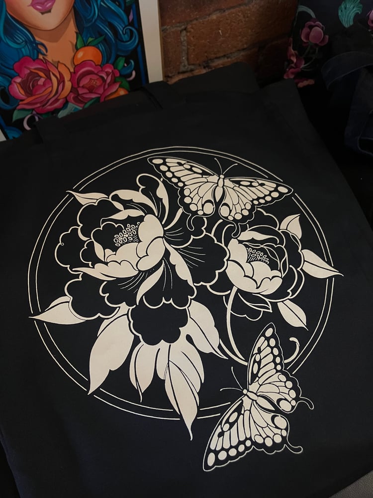 Image of Floral Forever - Large Canvas Tote 