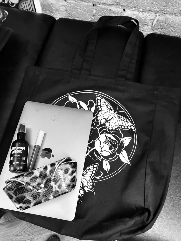 Image of Floral Forever - Large Canvas Tote 