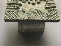 Image 4 of Bronze Push-Pull Door Handle with Heavy Patina
