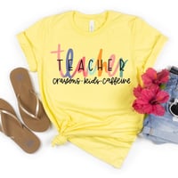 Image 1 of Teacher-Crayons-Kids-Caffeine