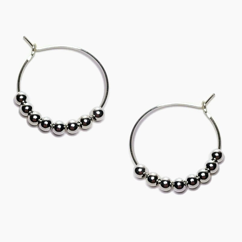 Image of Créoles Boules d'argent