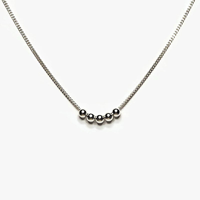 Image of Collier Boules Argent