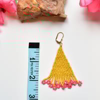Image 5 of Fields of Wildflowers, Beaded Triangle Earrings
