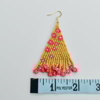 Image 4 of Fields of Wildflowers, Beaded Triangle Fringe Earrings