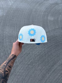 Image 5 of SKY BLUE BRIM TRI TONE CREAM MONTREAL EXPOS CUSTOM FITTED CAP