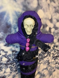 Image 1 of Ancestor Voodoo Doll in Purple And Black by Ugly Shyla 