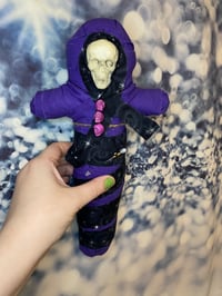 Image 2 of Ancestor Voodoo Doll in Purple And Black by Ugly Shyla