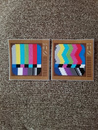 Image 2 of Mug Rugs - Cross Stitched Carpet Inspired Coasters (4 random picks)