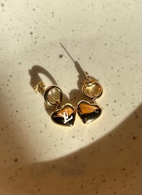 Image 1 of Lou Heart Earrings - Gold