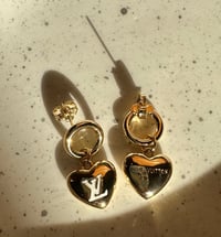 Image 2 of Lou Heart Earrings - Gold