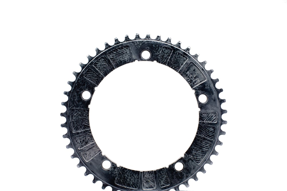 144#47/49/51 Limited Edition 15-panel "Acid Contrast" Track Chainring (144BCD//47/49/51-Tooth)