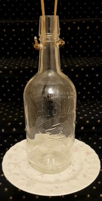 Vintage Bottle/Plate Bird Feeder