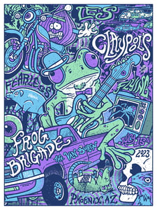Image of Les Claypool Fearless Flying Frog Brigade Main Purple Show Print