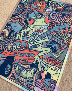 Image of Les Claypool Fearless Flying Frog Brigade RED RAINBOW FOIL