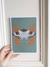 Plemyria rubiginata A5 Art Print