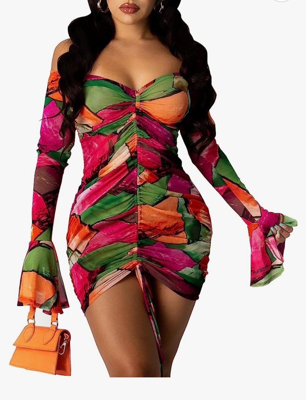Image of FairBeauty Women's Sexy Mesh See Through Dress