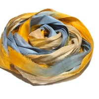Image 3 of 10YD  HORIZON HAND DYED SARI SILK RIBBON BY COLOR KISSED SILK