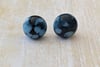 Blue Fused Glass Studs (Steel)