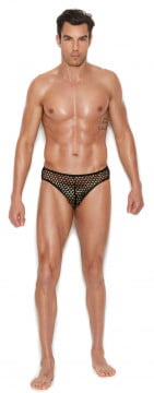 Image 1 of Men's Fishnet Thong Back Brief