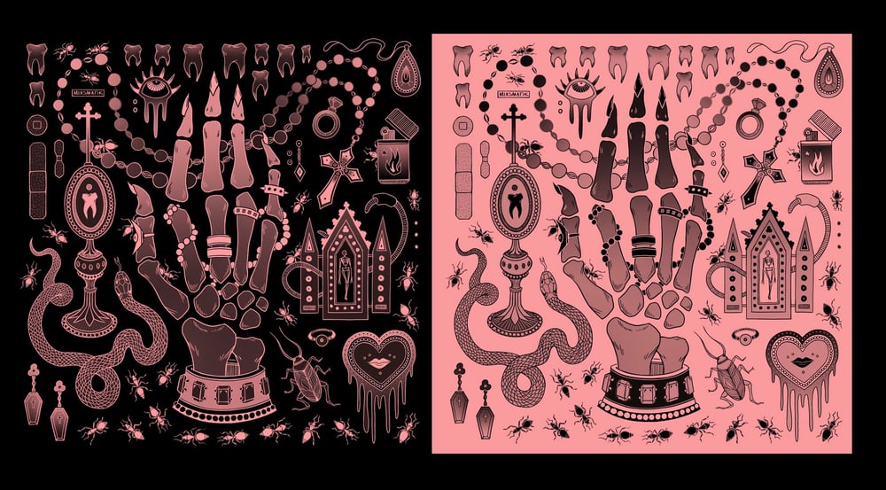 Reliquary - Black & Pink Prints
