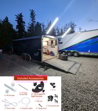 Image 2 of Race Trailer Pit Lights – Dual 6ft Foot Pole with 20,000 Lumens 