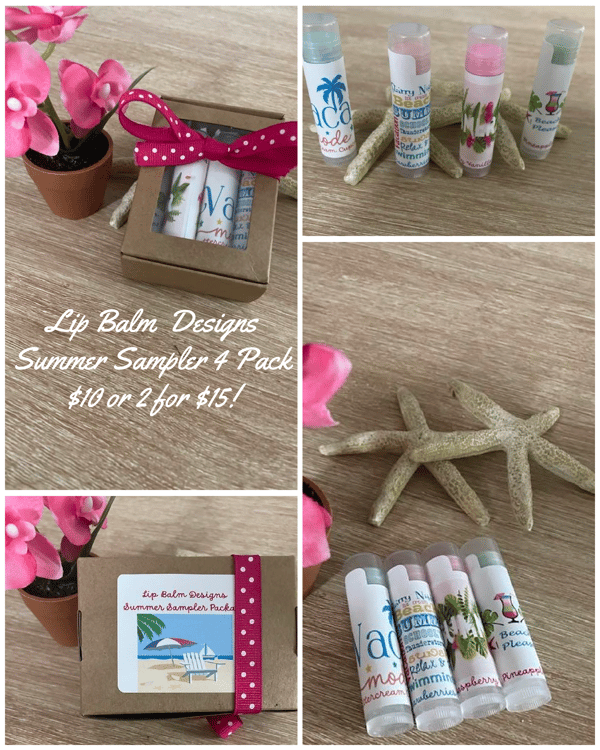 Image of Summer Sampler Organic Lip Balm 4 Pack