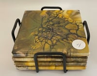 Image 3 of  Coaster set with Holder #4