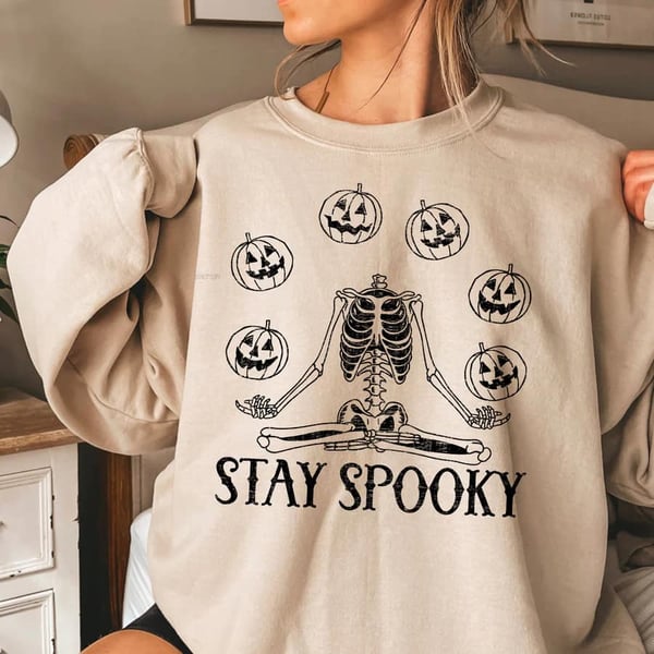 Image of Black Stay Spooky Design