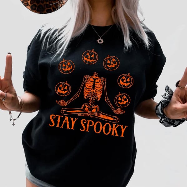 Image of Orange Stay Spooky Design
