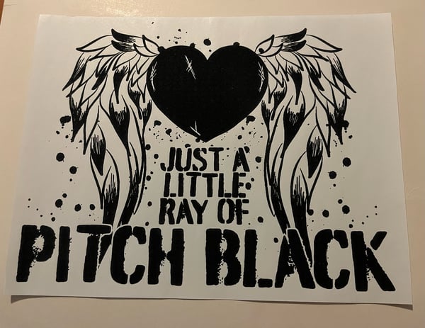 Image of Just A Little Ray Of Pitch Black Design 