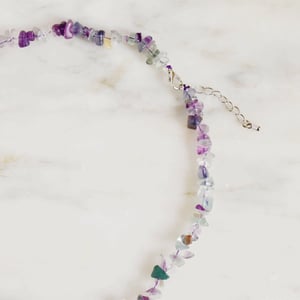 Image of Rainbow Fluorite tumbled stones necklace