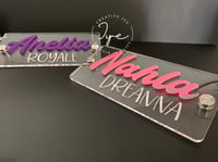Image 1 of 3D floating POP-OUT name Plaque