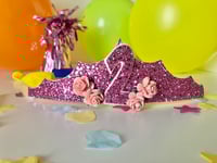 Image 1 of Pink glitter tiara 