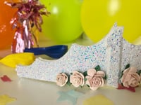 Image 2 of Sparkling white glitter tiara 