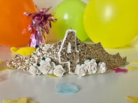 Image 1 of Gold glitter tiara 