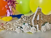 Image 2 of Gold glitter tiara 