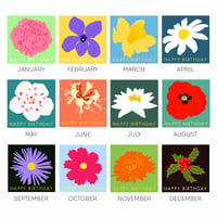 Image 1 of Botanical Birthday Cards