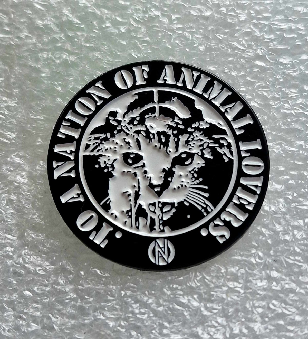 Image of To a Nation of Animal Lovers Pin Badge