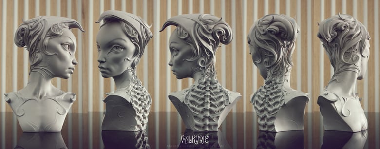 Image of Valkyrie bust 8 inch resin kit