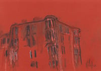 Tenements in Grantley Gardens - Charcoal and Soft Pastels on Paper 