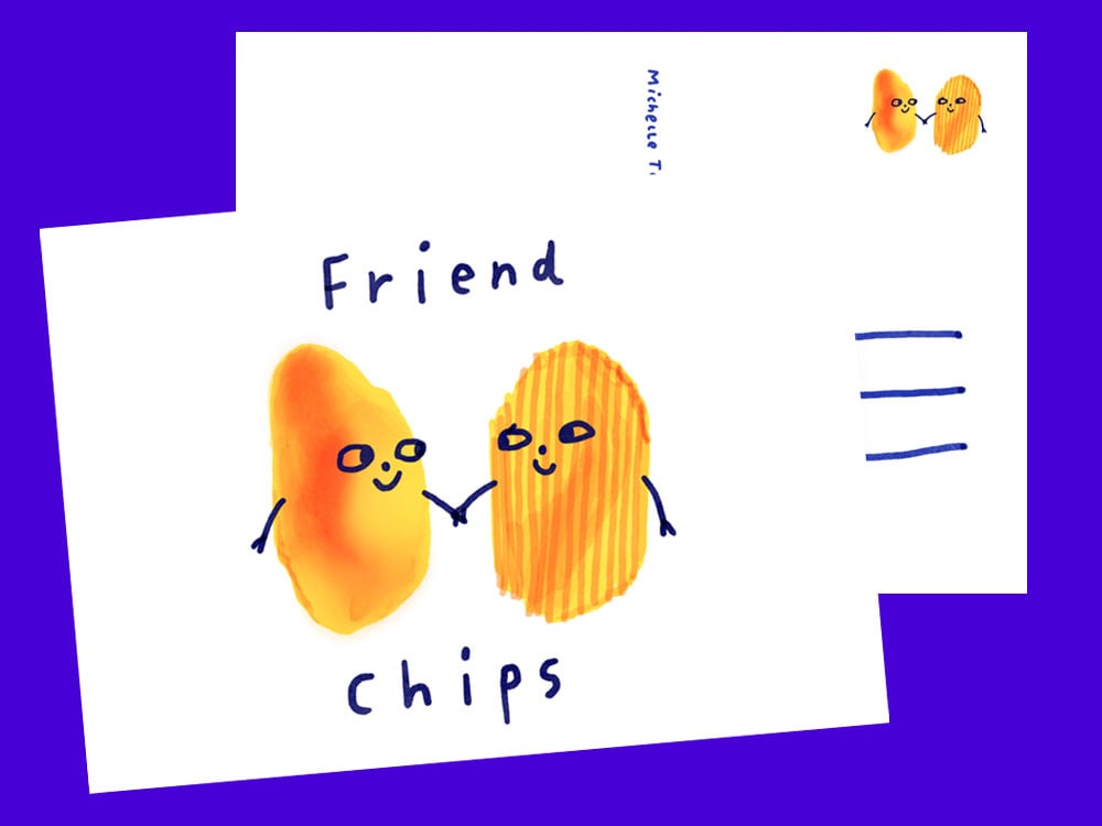 Image of POSTKARTE Friend Chips