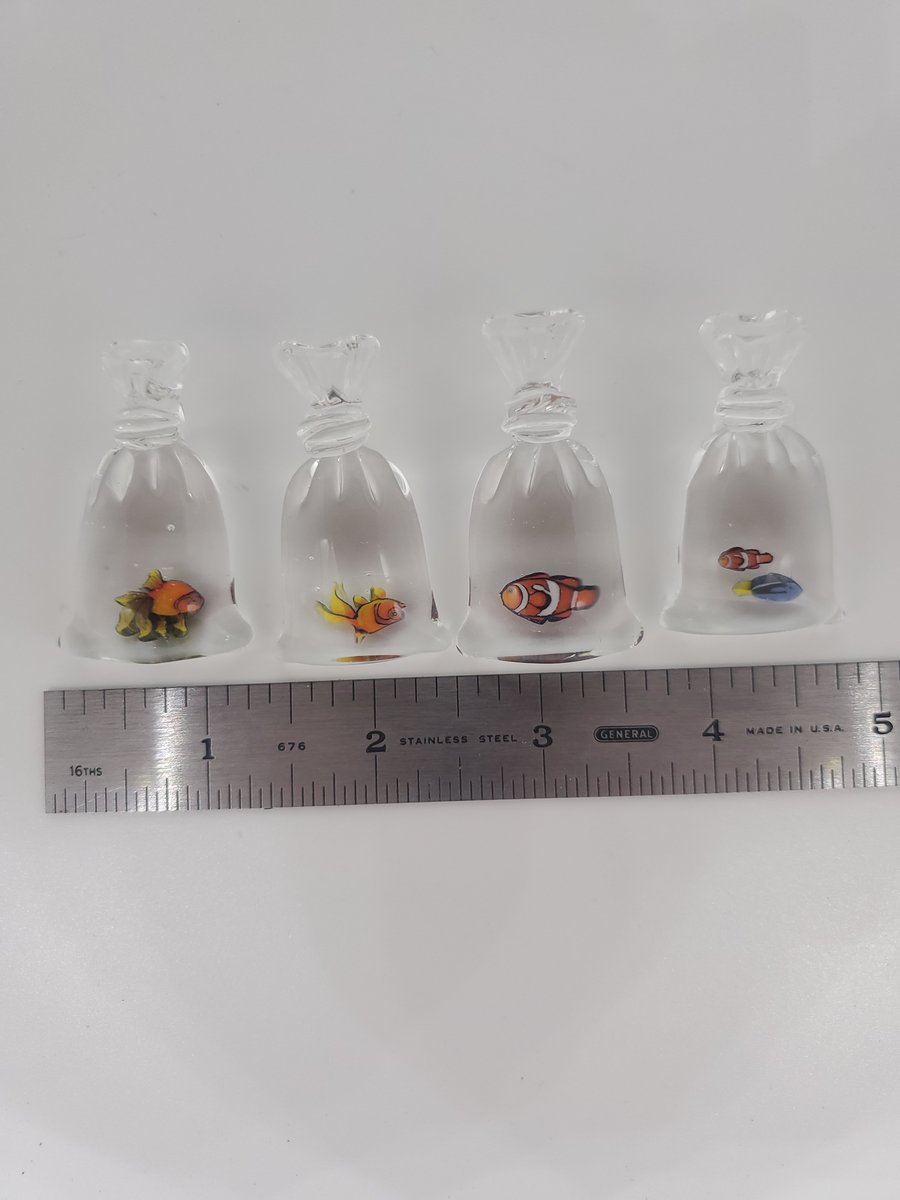 Image of Classic clear bagged fish pendant
