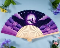 Image 1 of Purple Whale Folding Fan