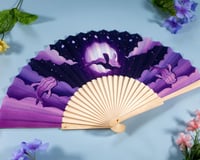 Image 2 of Purple Whale Folding Fan